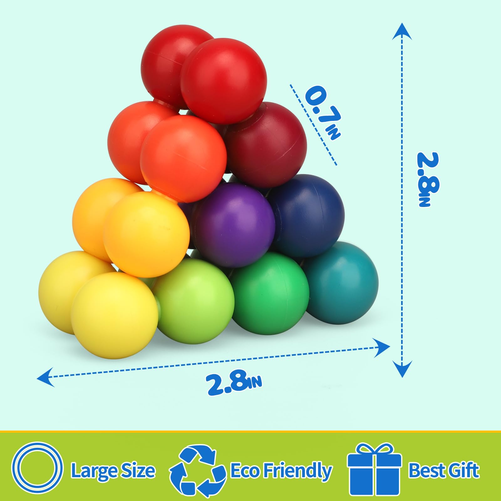 Magic Fidget Chain Balls Toys for Teens Kids,Fidget Rings Stress Toys, DIY Autism Desk Toys - Image 2