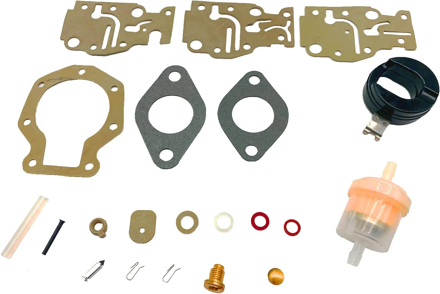 HalyCare Carburetor Rebuild Kit for Johnson Evinrude 439073 431897 18-7219 6 8 9.9 15 20 HP (1PACK)