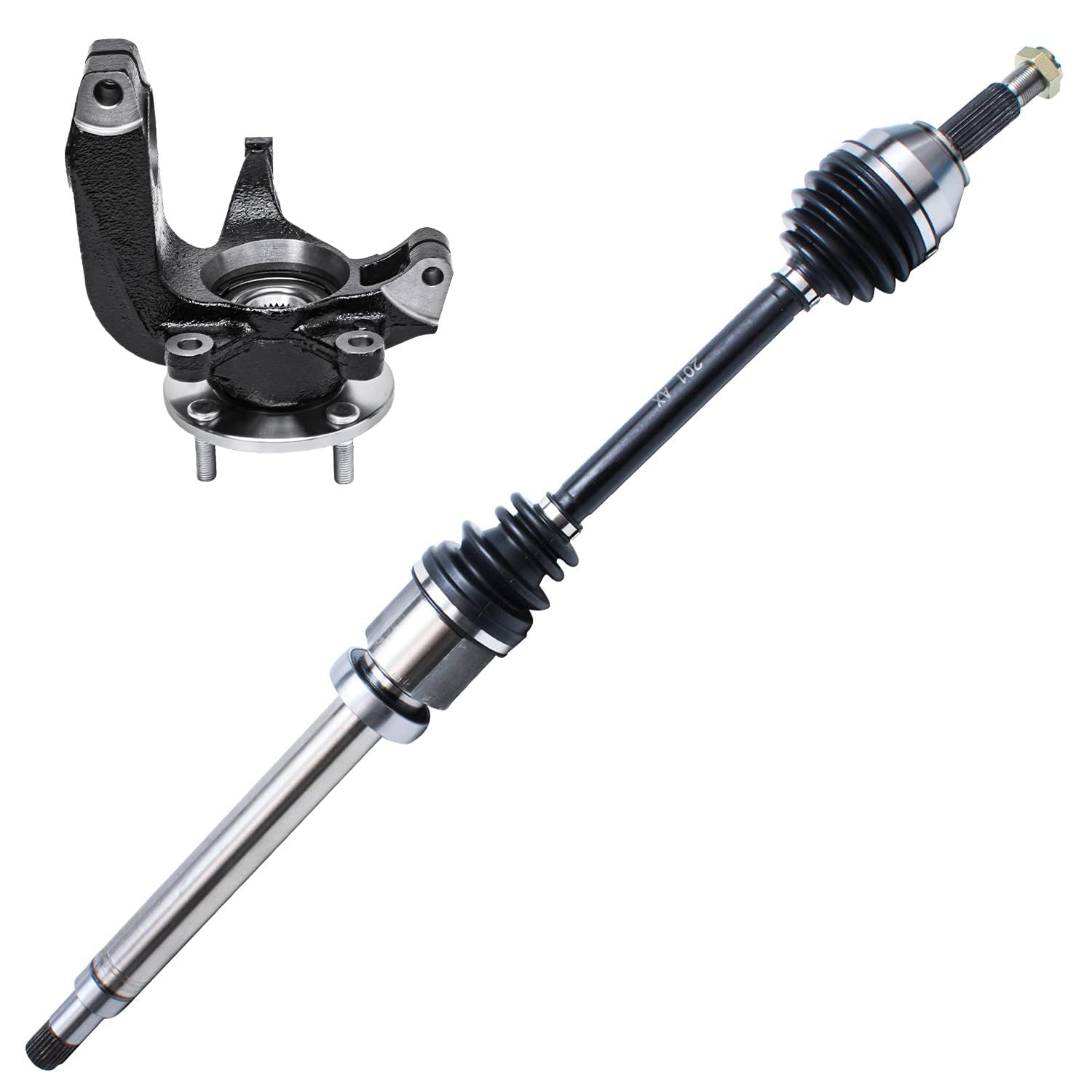 Detroit Axle - Front Right Steering Knuckle Kit for 06-11 Ford Focus
