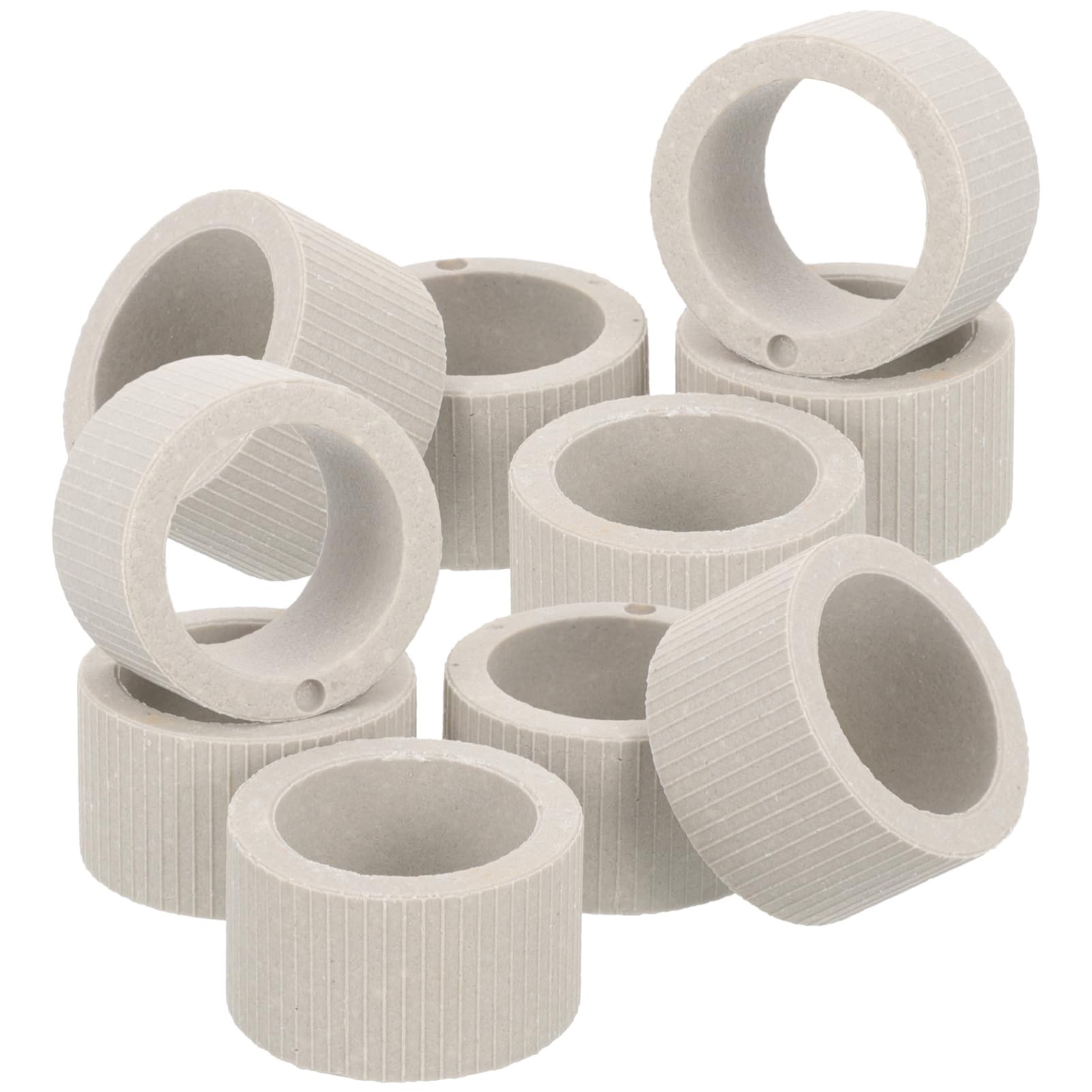 Happyyami 4 Zestawy Akwarium Miseczka Do Sadzenia Roślin Narzędzie Do Szkółki Roślin Ceramiczny Pierścień Wodnych Akcesorium Stałe Wodnych Pierścienie Oddechowe 10 sztuk*4