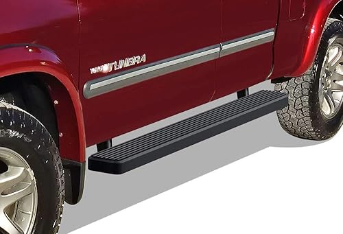 APS Estribos pulidos, estilo compatible con Toyota Tundra 2000-2006 Access Cab (escalones laterales de barras nerf) de aluminio de 6 pulgadas de