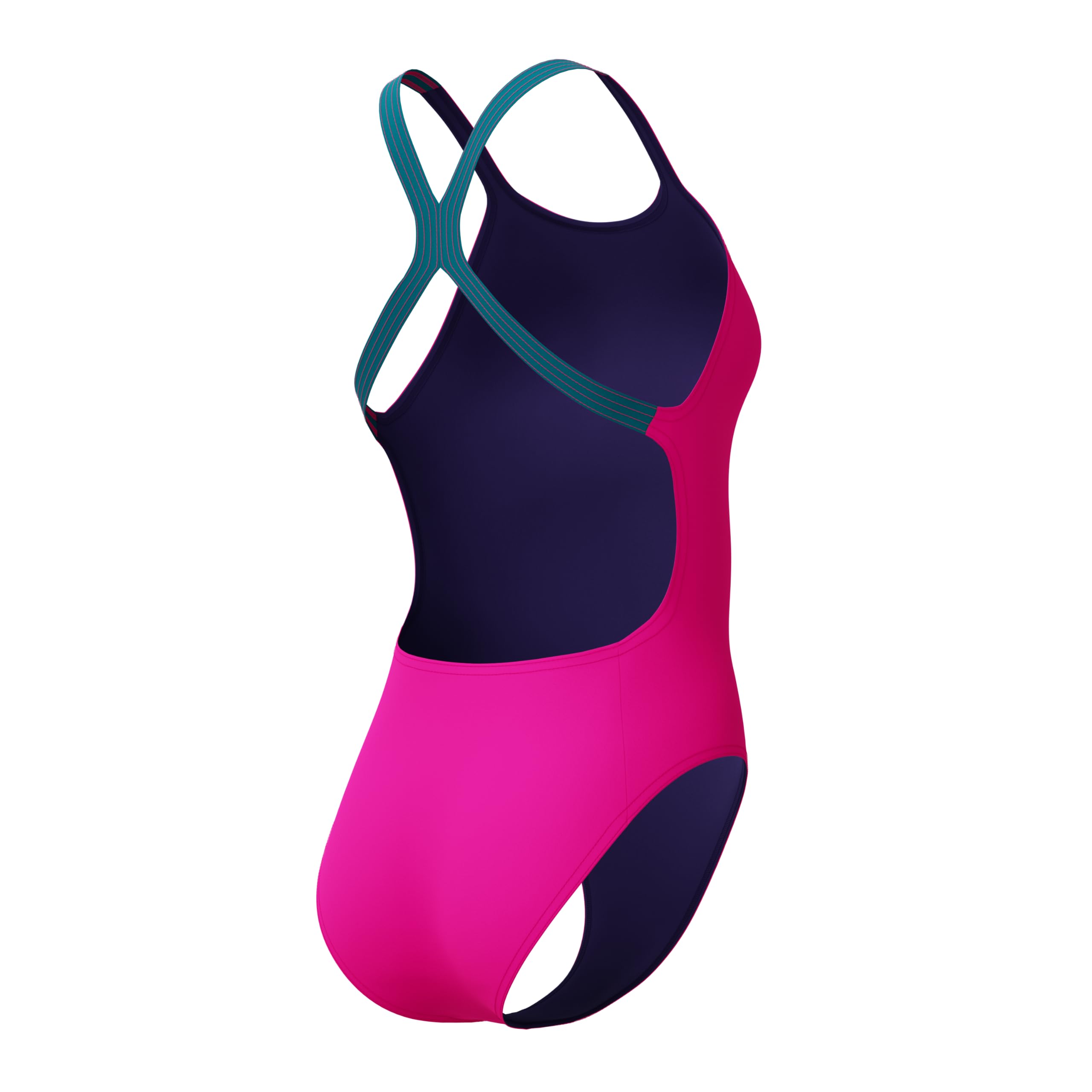 Speedo Damski solidny strój kąpielowy Powerback kostium kąpielowy Punchy Pink