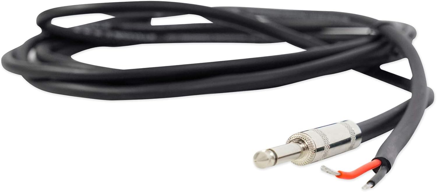 Rockville RTSBW10 10 Foot 1/4" TS to Bare Wire Speaker Cable,16 AWG,100% Copper : Musical Instruments