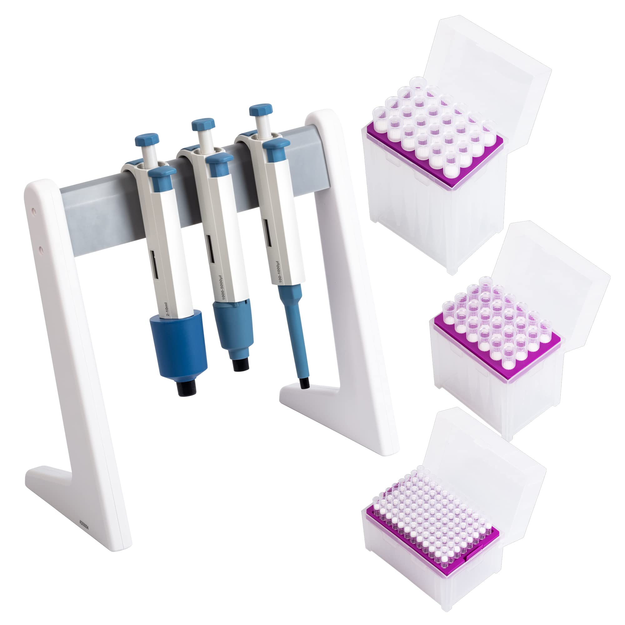 Kit de micropipetas 0.5-10ul 10-10ul 100-1000ul Pipeta ajustable de un solo canal, 3 piezas (pipetas SC-3pcs-Set B)