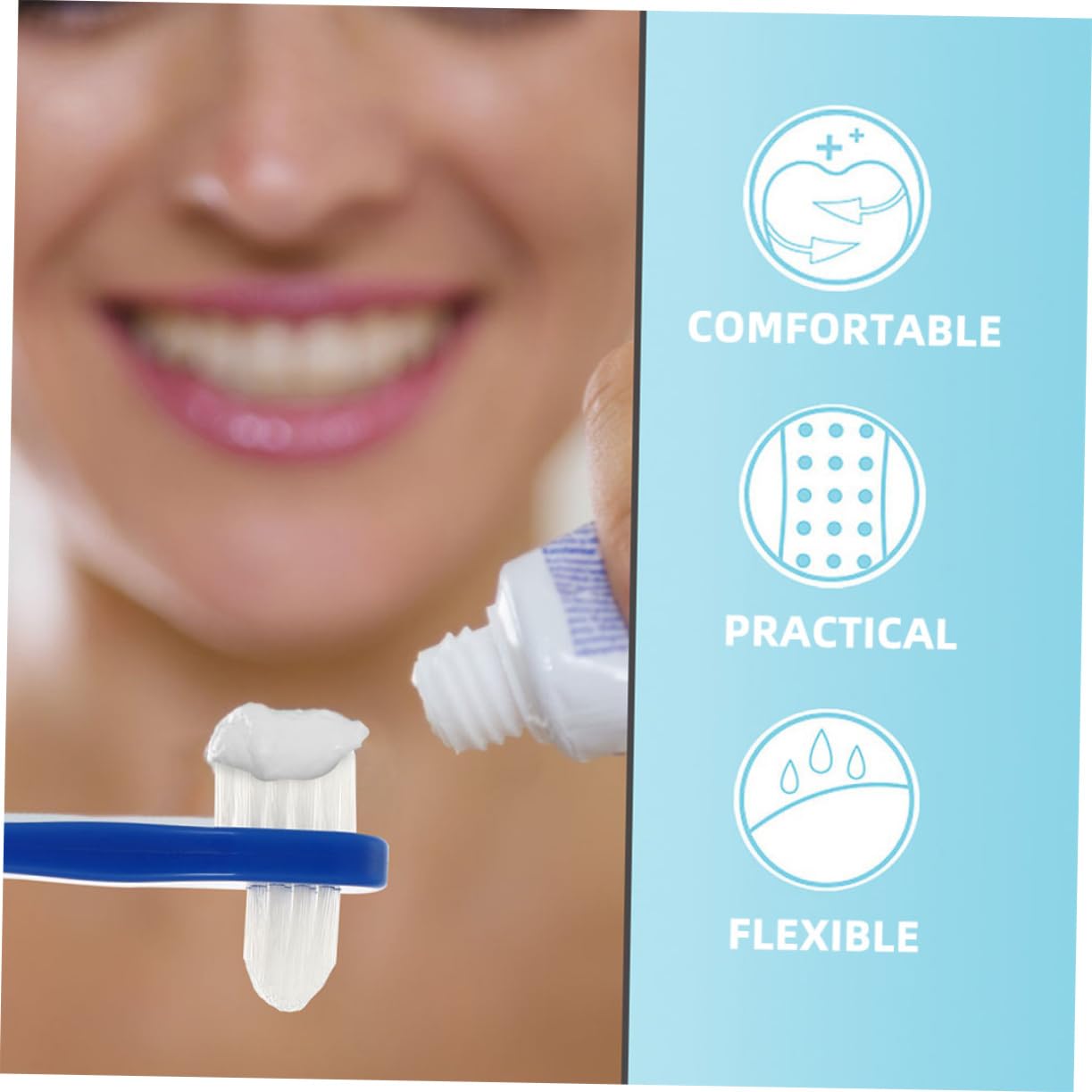 Baluue 24pezzi Spazzolini Per Dentiera Spazzolino Portatile Con Doppia Testa Per Pulizia Per La Dei Denti Adulti Colori e Morbido e Facile Da Usare