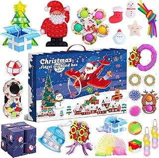 Advent Calendar 2022 Poppet-fidget Toy Set 24DAYS Christmas Countdown Calendar Push Bubble Pop Toy Stress Anxiety Relief Toys Set for Kids (Advent)