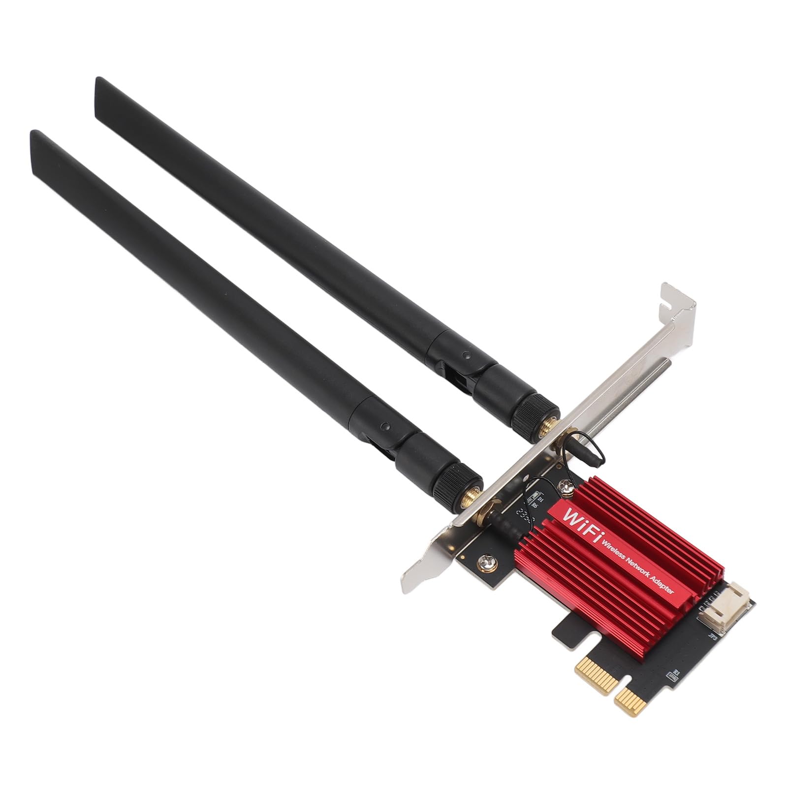 Scheda Wi-Fi PCIe per PC, WiFi 7 Card 2.4G 574Mbps 5G 2400Mbps 6G 5800Mbps Scheda di rete BT 5.4MU MIMO PCIEx1 WPA4 BE200NGW Scheda di rete per Win 10 11 PC Gaming,