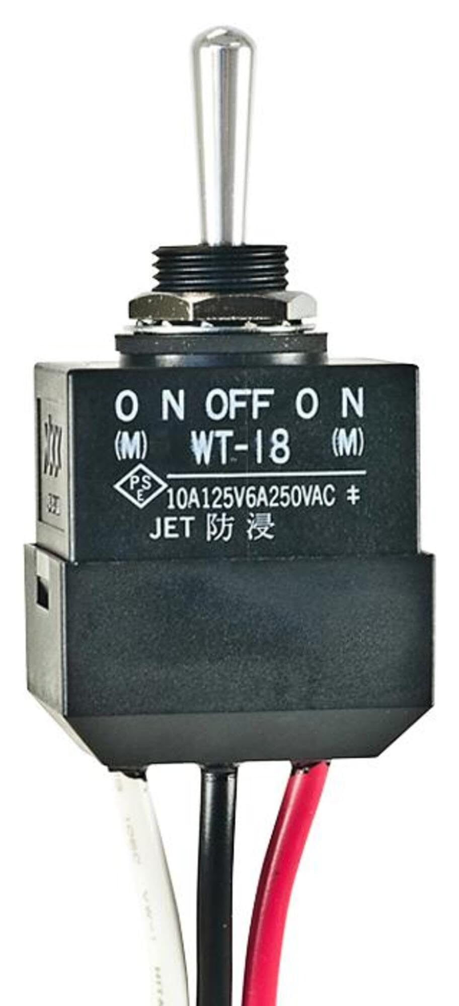 NKK SWITCHES WT18L Switch, Toggle, SPDT, 10A, 125VAC