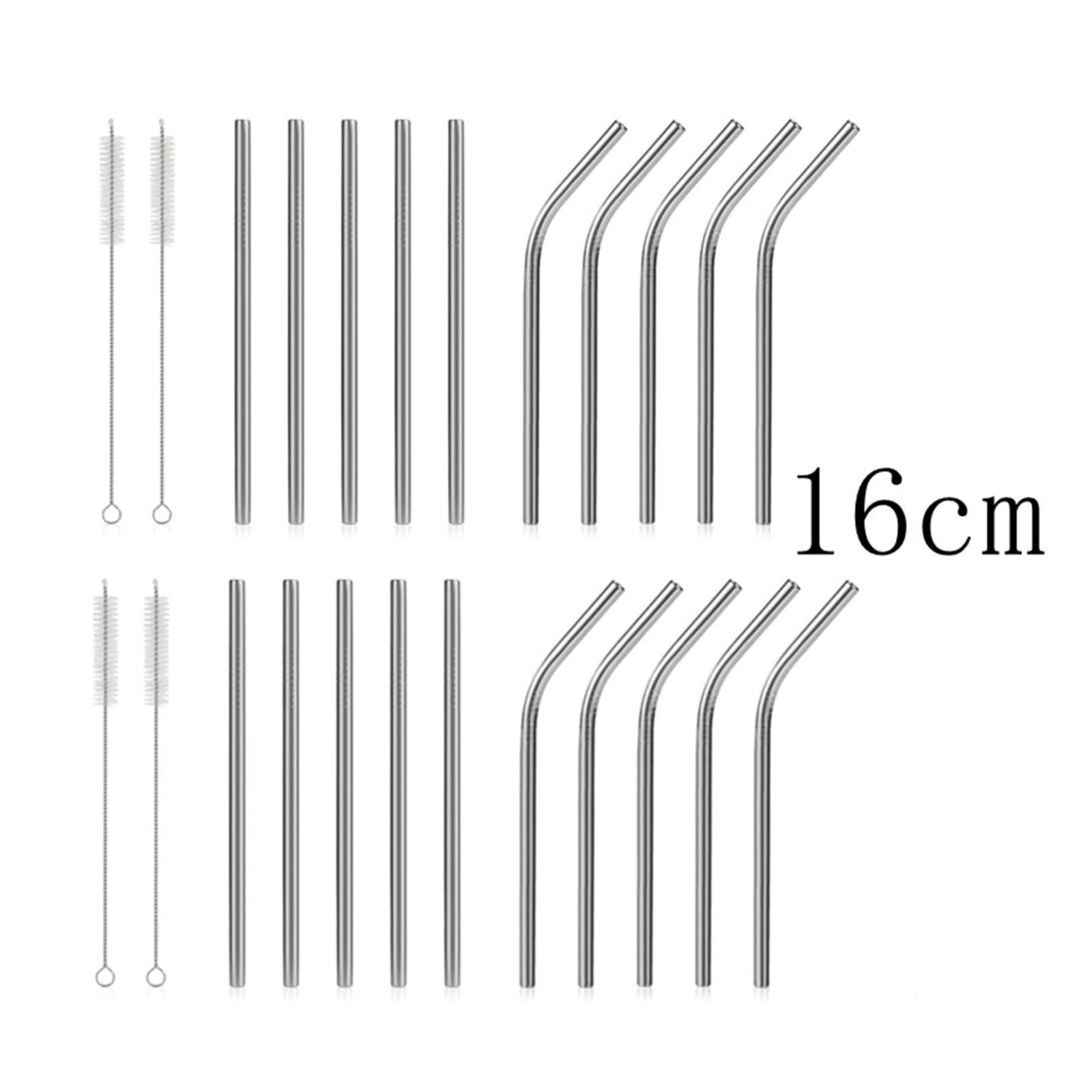 Pajitas De Acero Inoxidable 20 pajitas cortas de metal, pequeñas reutilizables for bebidas acero inoxidable 304 para zumos