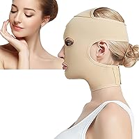 Vista 2 de Cinturón de dormir de cara completa, reutilizable, en forma de V, para adelgazar, correa para mascarilla, moldeador de masaje fino, cinturón facial