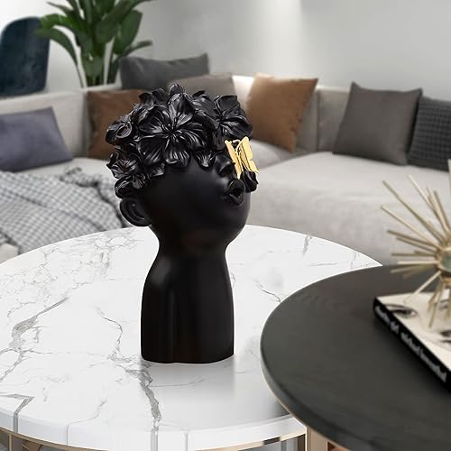 Miniatura 8 de Notakia Decoración para el hogar, estatuas, esculturas, decoración, figura de resina de regalo (blanco y negro)