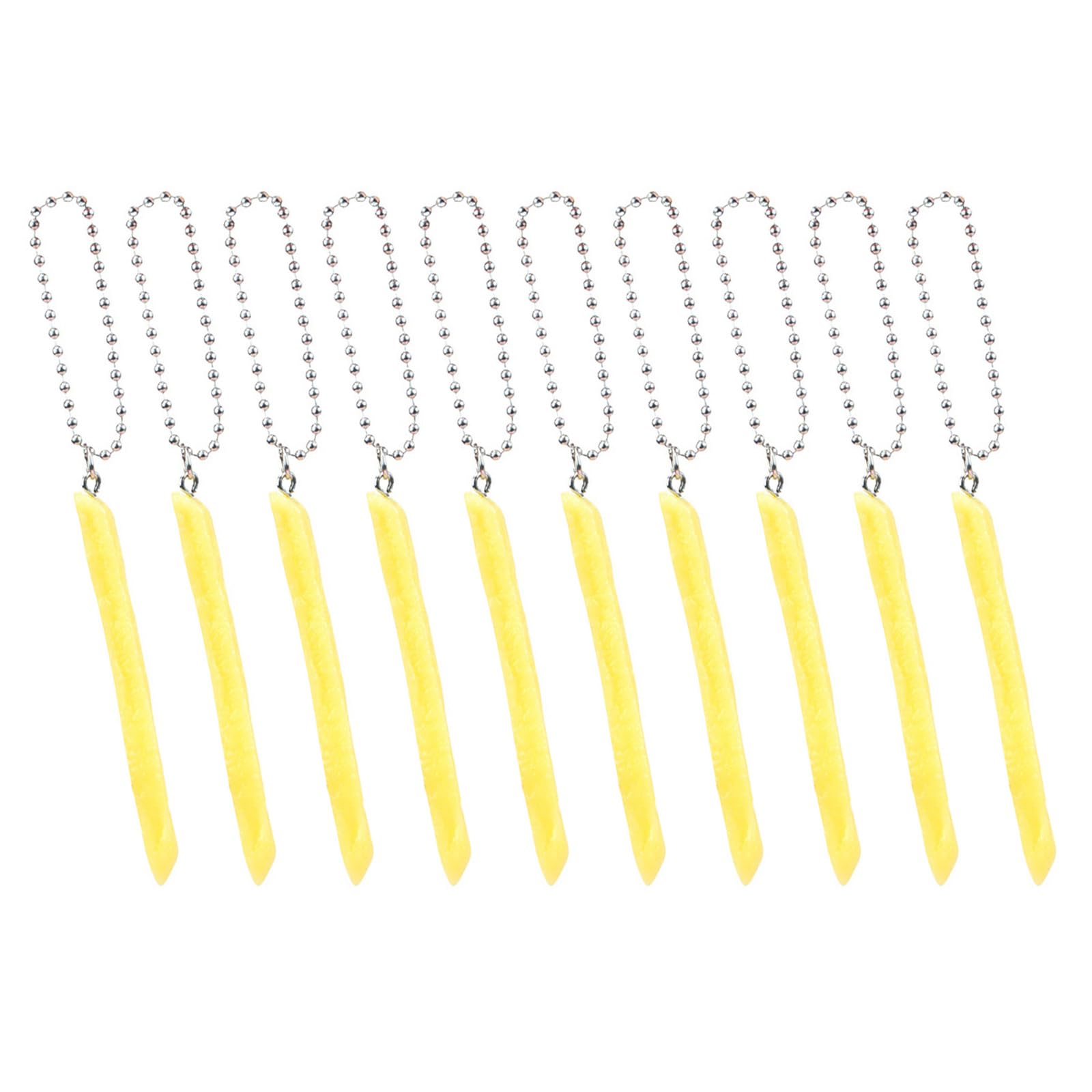 Fried Potato Keychain Charms, 10-Pack