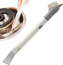 Escova para cozinha,Escova para cozinha metal com raspador | Escova limpeza cozinha para limpeza exaustor removível à prova ferrugem para exaustor Shakven