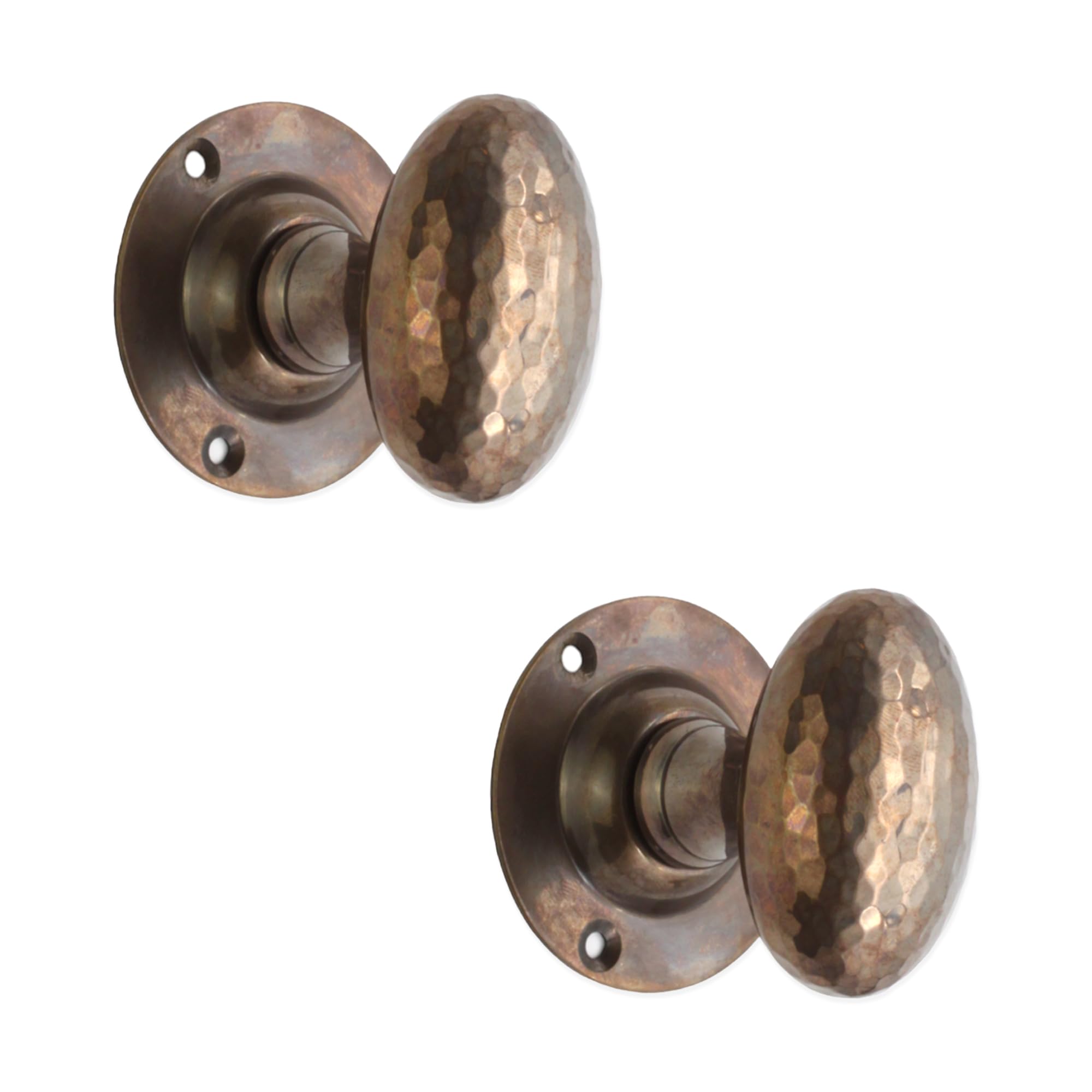 Poignées de porte ovales martelées à mortaise 58 mm Infinity Decor pour intérieur