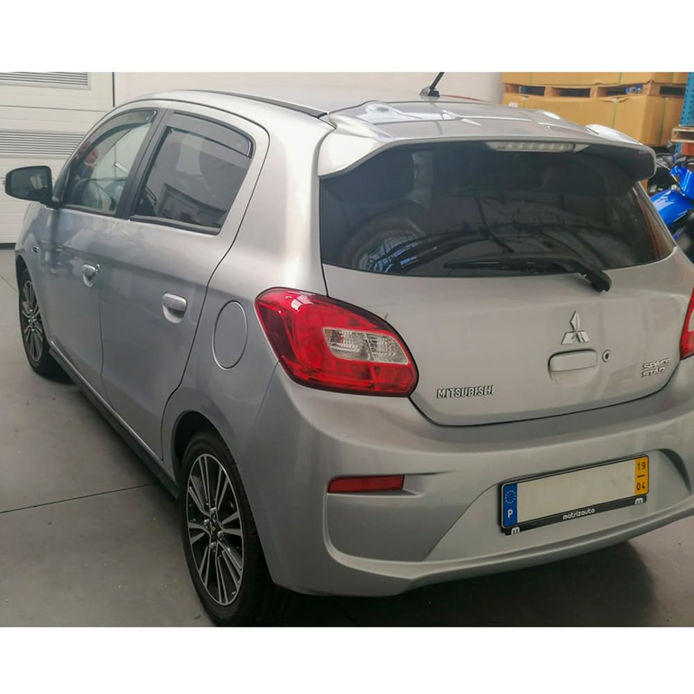 DGA Windabweisersatz kompatibel mit Mitsubishi Space Star/Mirage 2013- (4-teilig), Rauchgrau