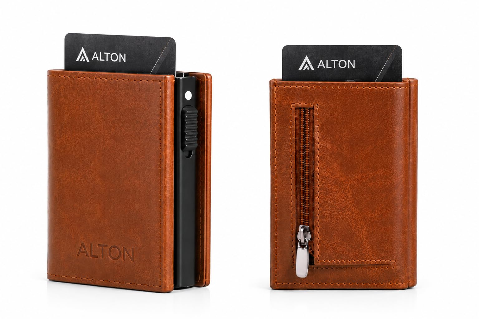 Alton brown Slim Leather Card Holder Wallet, Tan Brown Magnetic Phone Wallet, Card Wallet, Slim Card, Holder, Slim Wallet, boy, Girls, man, Woman, Ladies, Collage, Travel, Metal Card, new Hard,new k-image-5