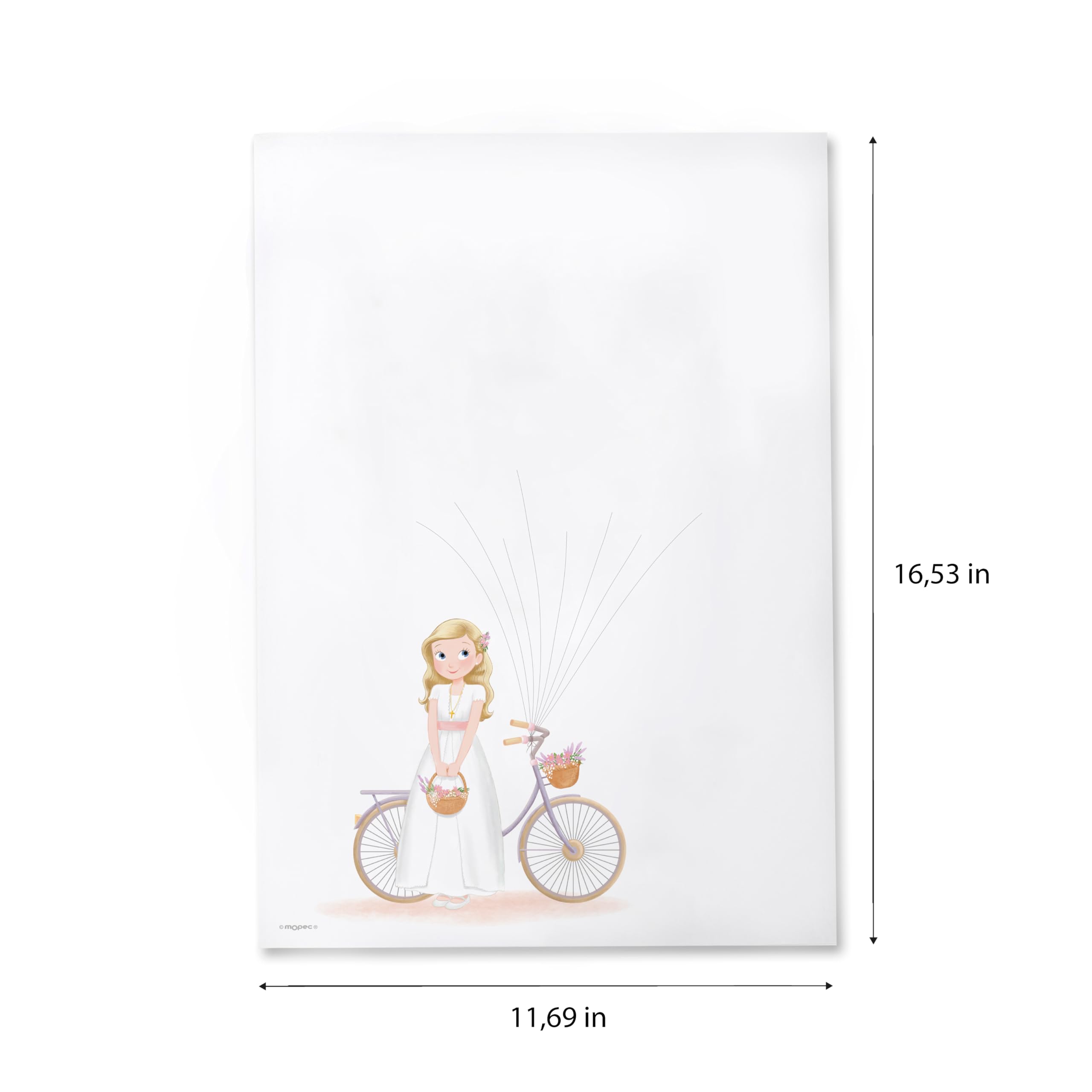 Figura 11cm. c / adesivo bambino comunione con pallone