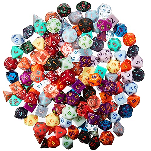 Wiz Dice Bag Of Splendor - 140 Polyhedral Dice In 20 Sets - Complete Collection Of Series Iv Dice In Embroidered Dice Bag - Ttrpg Role-Playing Bulk Tabletop Rpg Gaming Accessories - D20 D6 D4 #TOP1