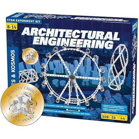 Thames & Kosmos Architectural Engineering | Science Experiment & Model Building Kit | Build 26 Models of Structures & Structural Elements | A Parents' Choice Gold Award Winner 14.6 Inches Cover