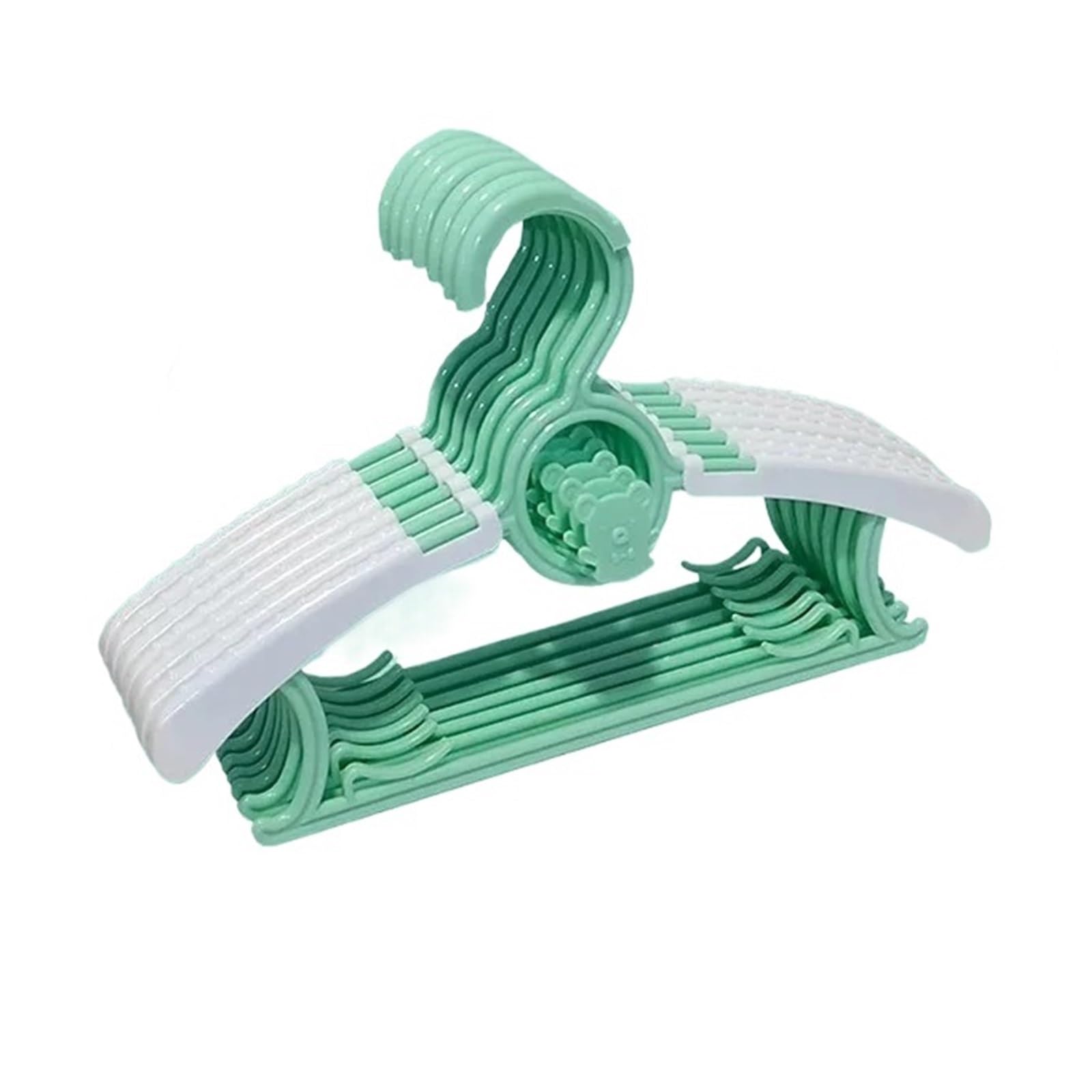 Coat Hangers Coats Rack Non-slip Clothes Hanger Adjustable Storage Hangers Cute Clothes Organizer Closet(Green,20PCS)