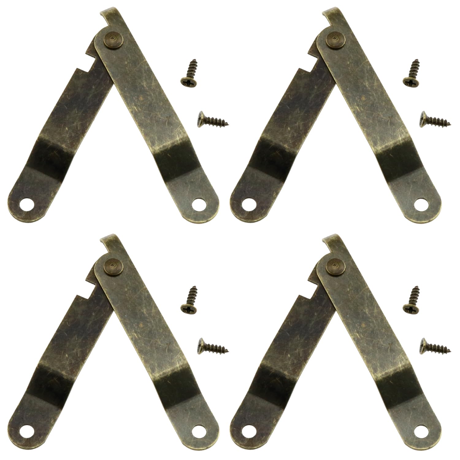 LUORNG 4pcs Folding Lid Support Hinges with 8pcs Screws, Bronze Folding Lid Support Stay Hinges 11mm x 67mm for Window Door Cabinet (B0CCTRGG8V) Amazon Price History, Amazon Price Tracker