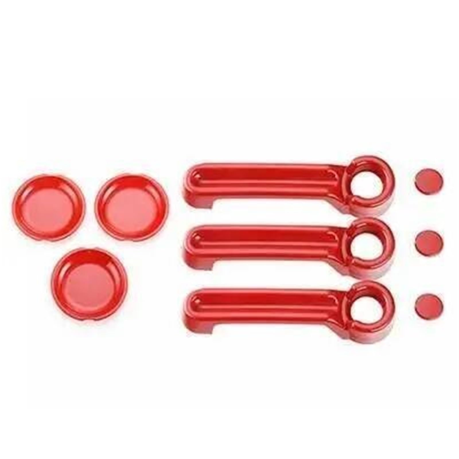 BQWYEDPL Car Tail Door Handle Bowl Decoration Cover Fit for Jeep Fit for Wrangler JK 2007-2017 Car Door Latch Handle(Red for 2 Door)