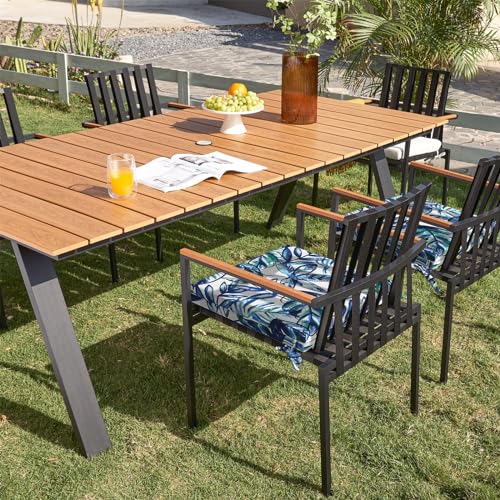 Dytxiii Set Of 2 Outdoor Chair Cushions With Ties, Water Resistant Square Dining Seat Cushions For Home Porch Chairs And Patio Furniture Decoration 18.5"X16"X2"-Leaves Ink Blue thumb #5
