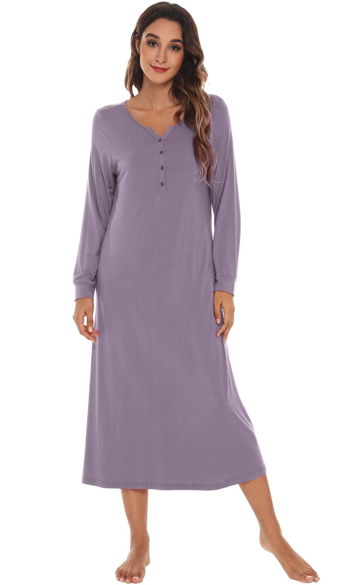 WiWi Women's Bamboo Viscose Nightgown - Sleeveless Tank Sleep Shirt, Plus Size, Soft & Cooling Sleepwear