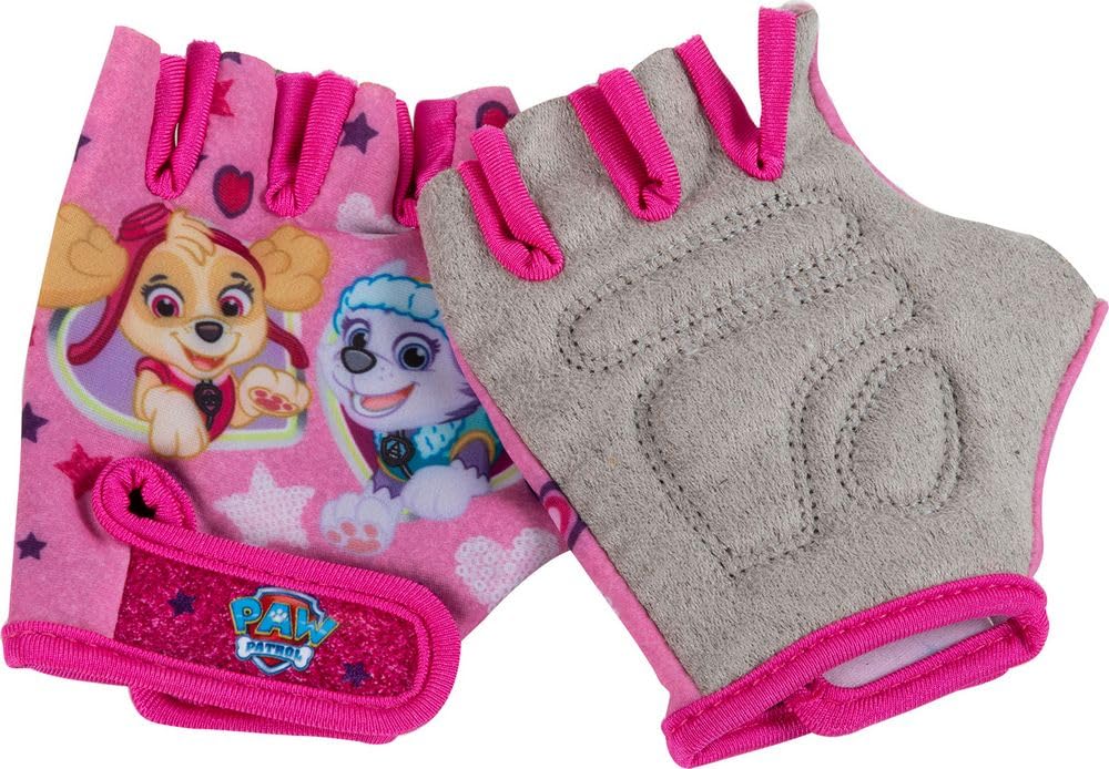 Pair of Paw Patrol Fingerless Girl Bike Gloves, Pink