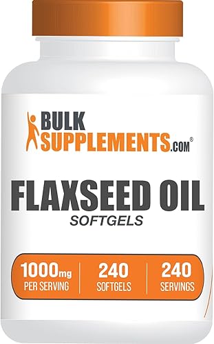 BulkSupplements.com Flaxseed Oil Softgels - Flaxseed Supplement, Flaxseed Oil 1000mg Softgels - Herbal Supplement, Gluten ...