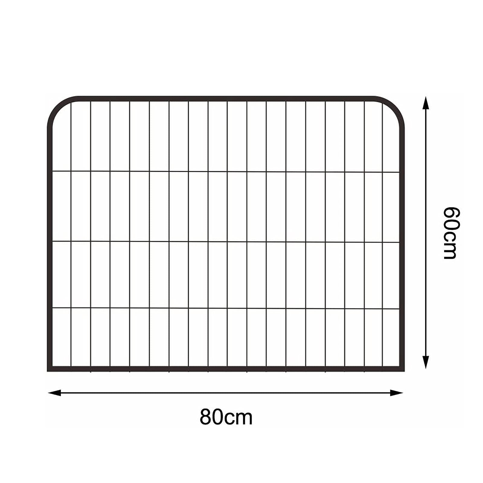 lionto Recinzione Stabile per Cani Cuccioli Recinto Robusta del Reticolo, (S) 80x60 cm