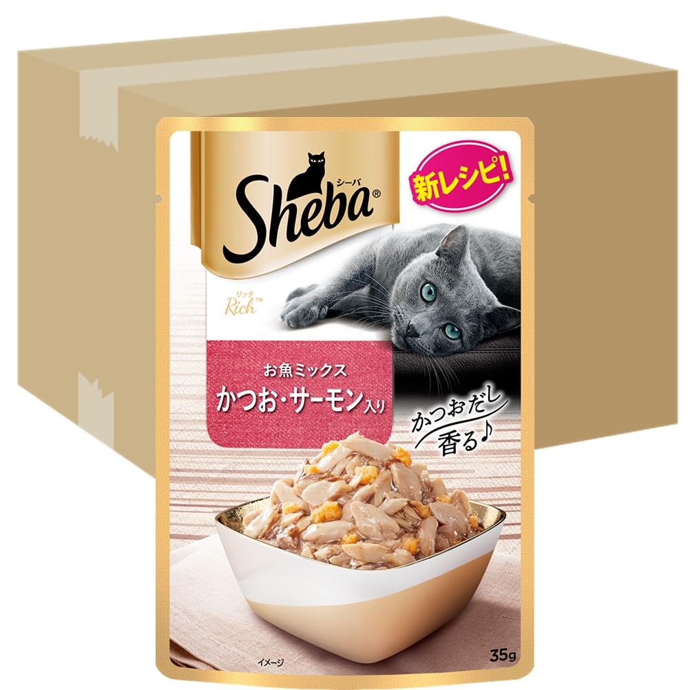 Amazon.co.jp: シーバ リッチ ウェット 成猫用 お魚ミックス かつお