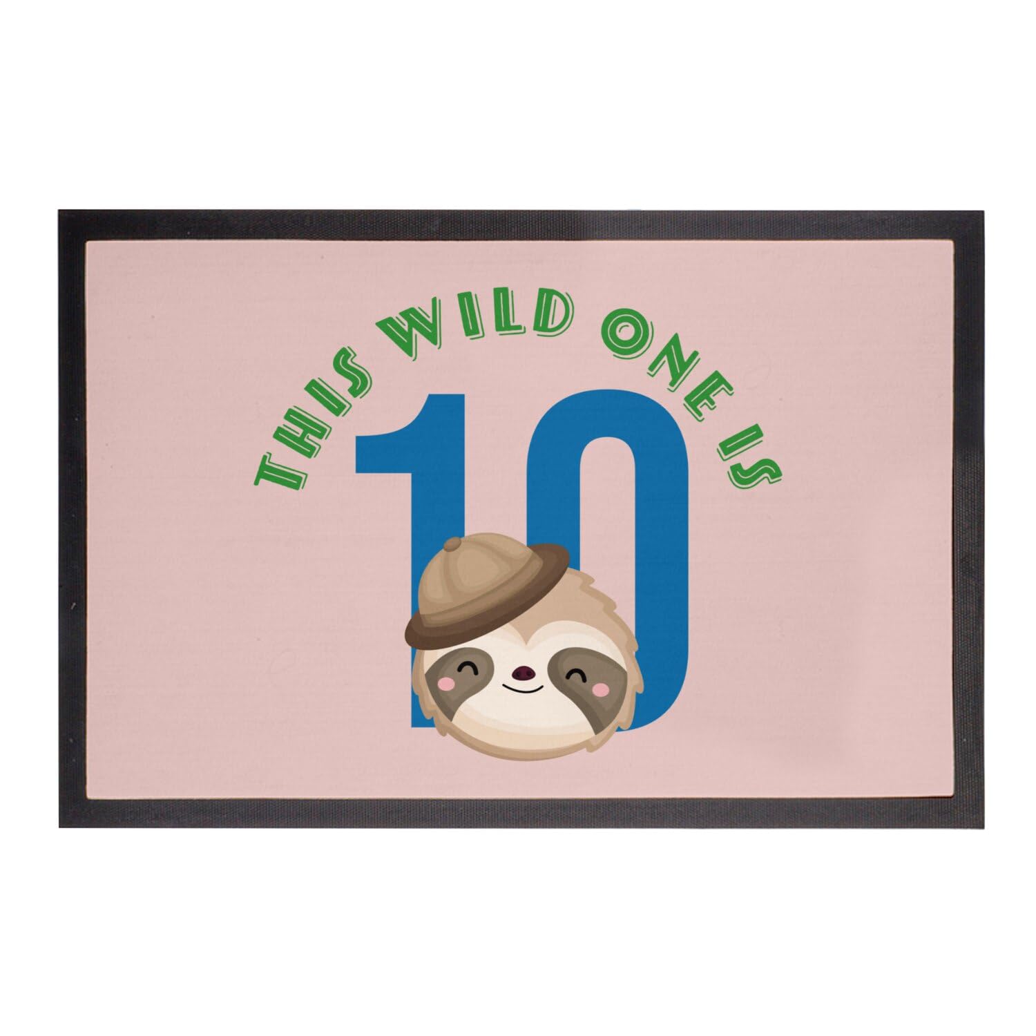 Tapis de fete safari paillasson rose original entree chambre