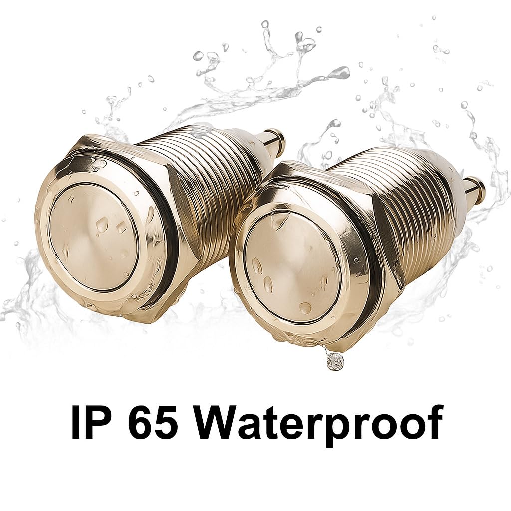 Gebildet 2pcs 16mm Latching Push Button Switch,12V/24V/125V/250V