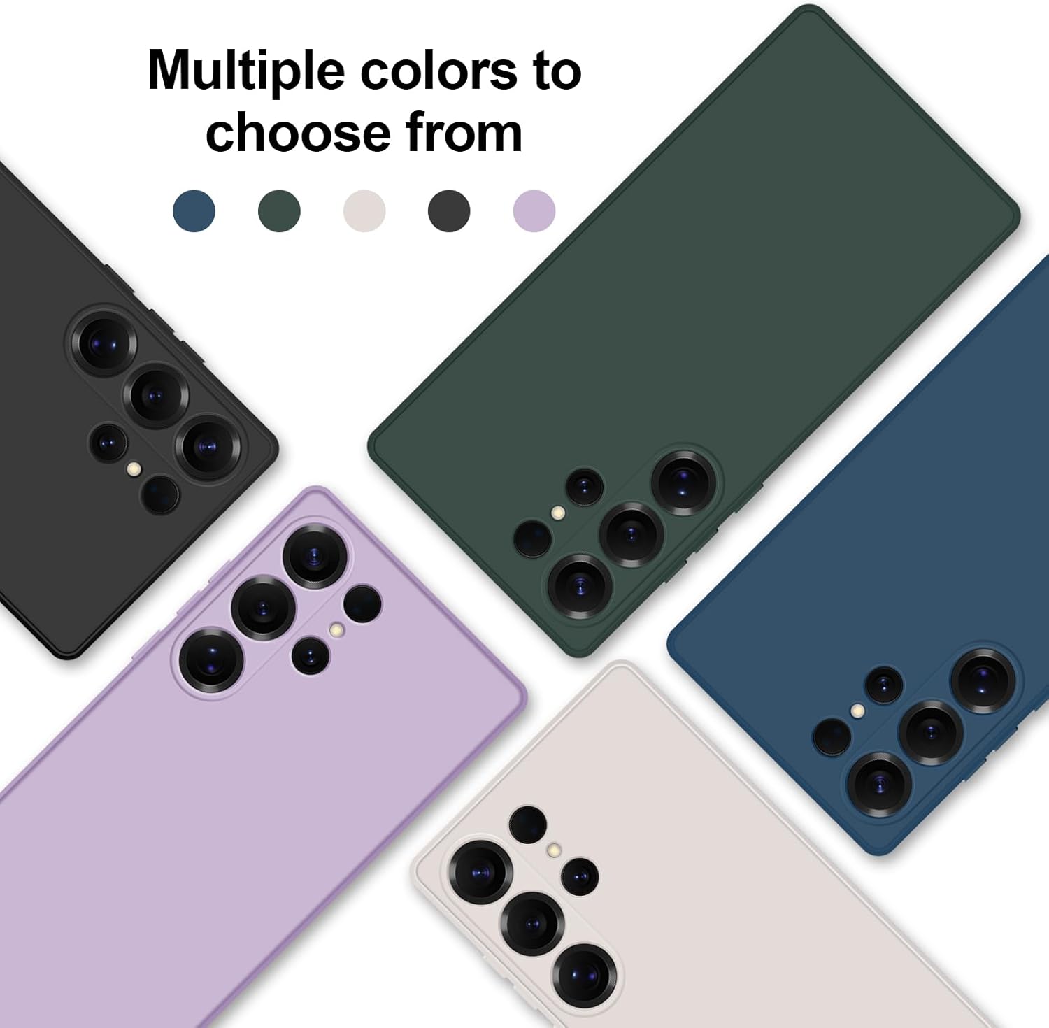 GiiYoon Silicone Case Compatible with Samsung Galaxy S25 Ultra, Full Body Silky Soft Touch Phone Case with Camera Protection, Shockproof Cover with Microfiber Lining, Off White - Image 8