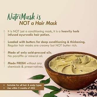 Nat Habit Fresh Curry Mustard Hair Mask for Hair Smoothening For Dry, Frizzy Hair - 40g (Pack Of 1)