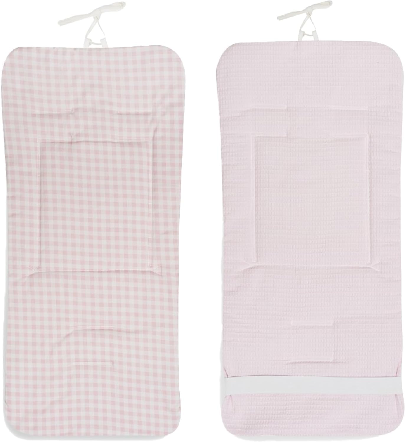 Danielstore Colchoneta Silla Paseo Universal | 80x39cm, 100% algodón | Reversible, transpirable, adaptable, fácil de colocar | Comodidad y protección para bebé (Flores rosa) — view 9