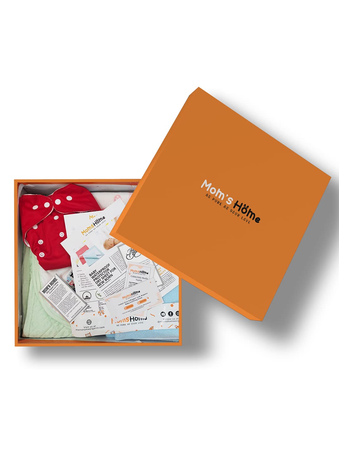 MOM'S HOME Supersoft Baby Organic Cotton Muslin Gift Set - 15 Pieces