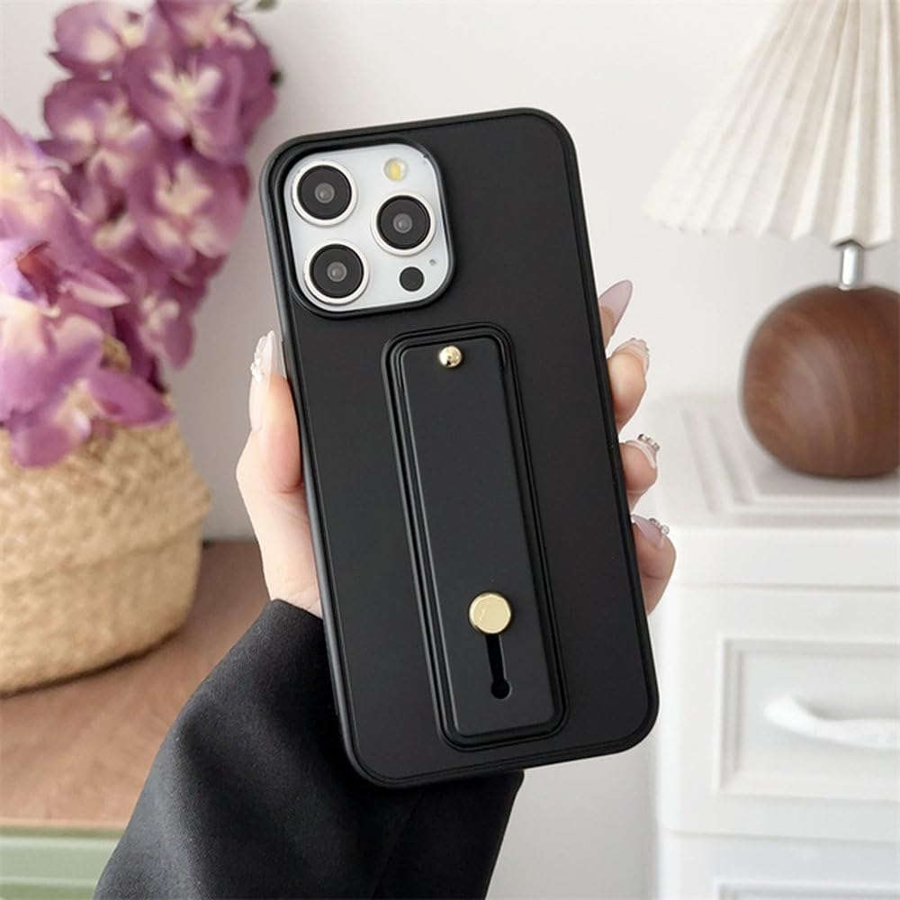 Coque iPhone XR antichute avec bague de maintien noire