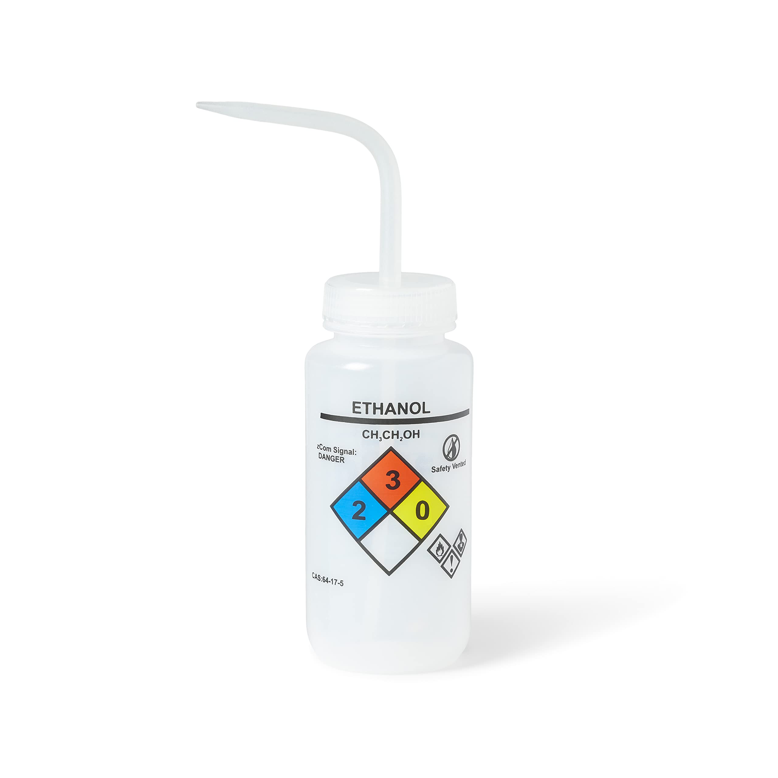 United Scientific™ UniSafe™ Laboratory Grade Wide Mouth LDPE Vented Chemical  Wash Bottle, Ethanol, 500mL (16oz), 4-Color, Pack of 6: Amazon.com:  Industrial & Scientific
