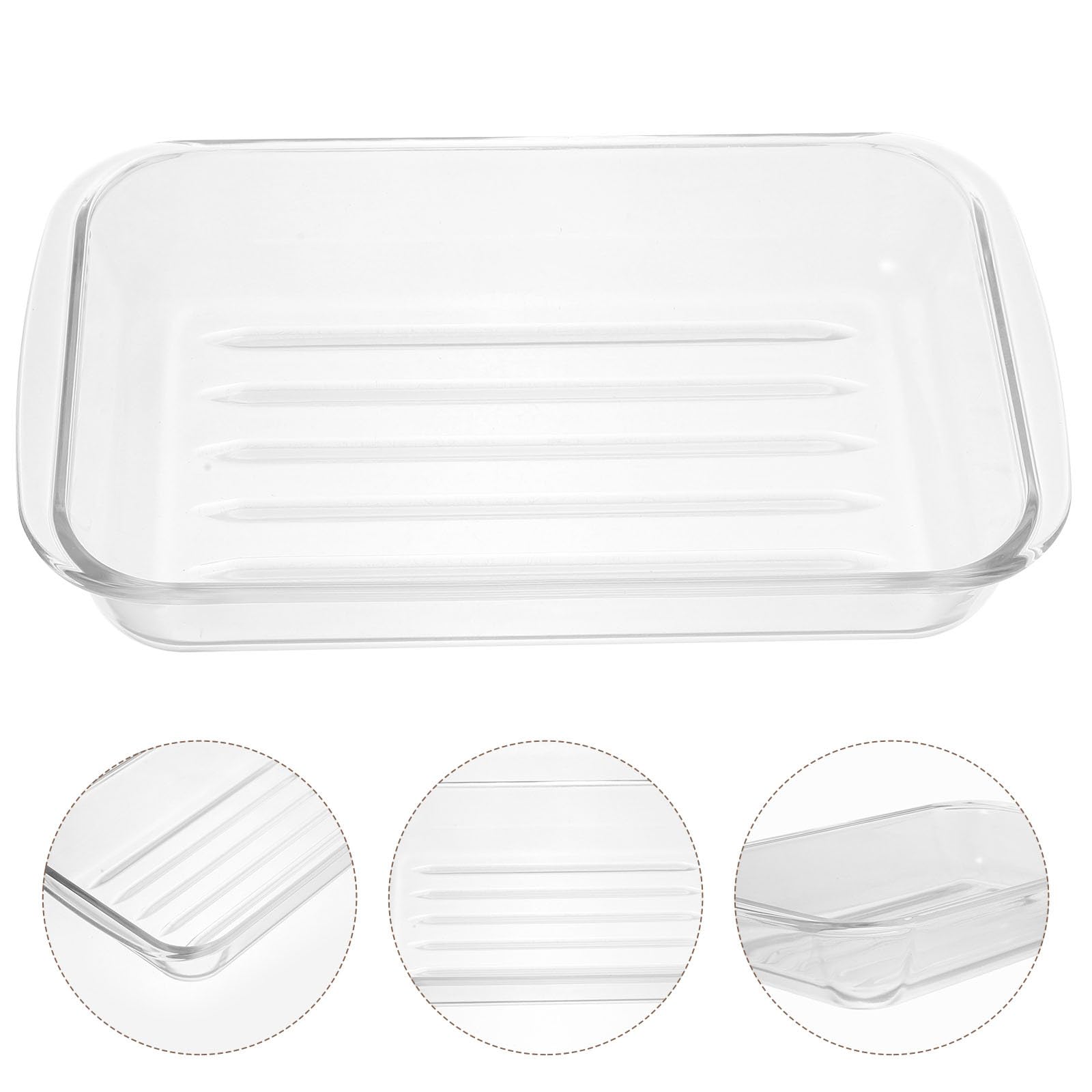VALICLUD Plat à Four en Verre Trempé Transparent 1,5 L Grosse Capacité Résistant Haute Température pour Micro-ondes et Four Plat Ovale Multifonction la Cuisine Maison Cuisson Fromage Pâtes