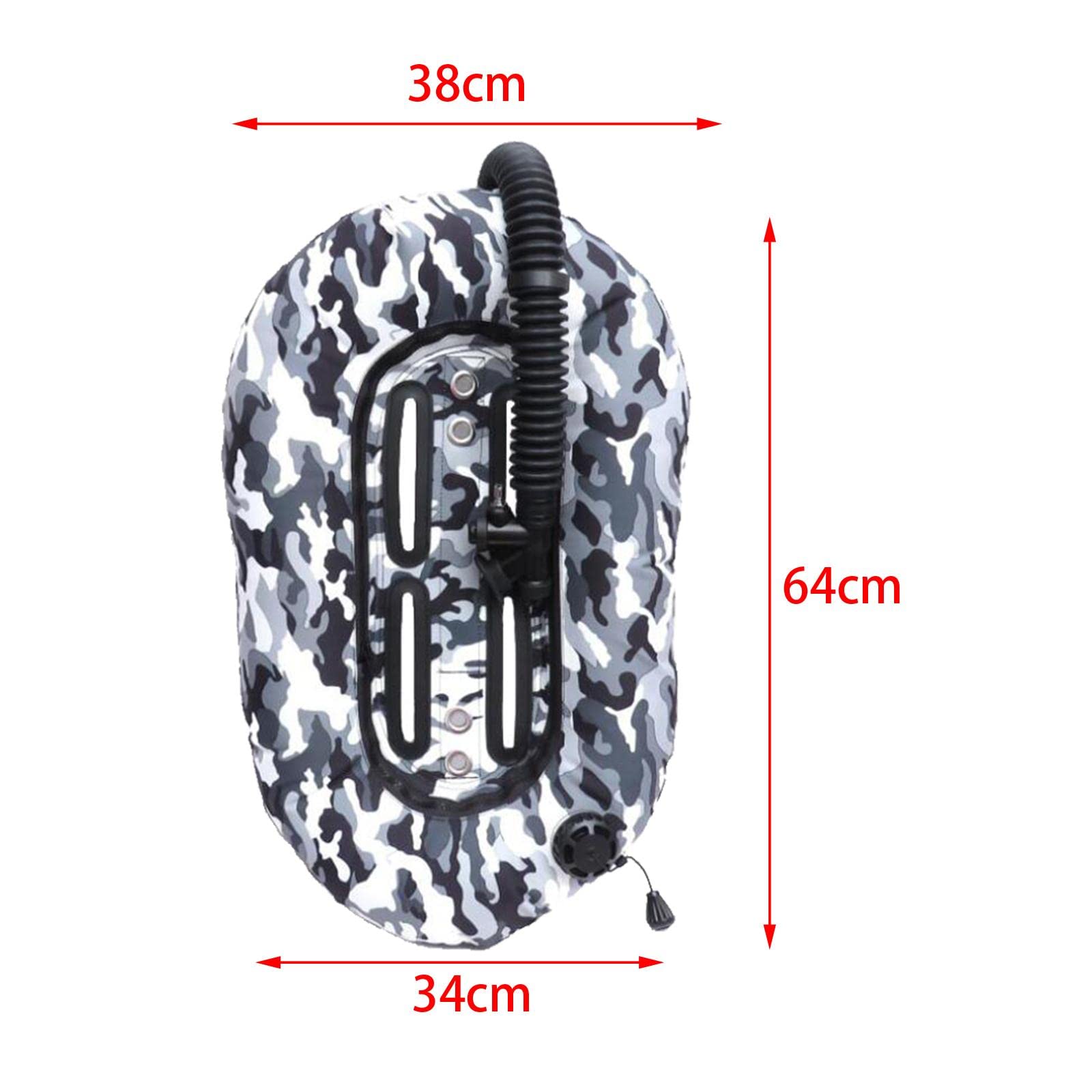 Compensateur de flottabilité arrière pour plongée robuste - Noir et blanc