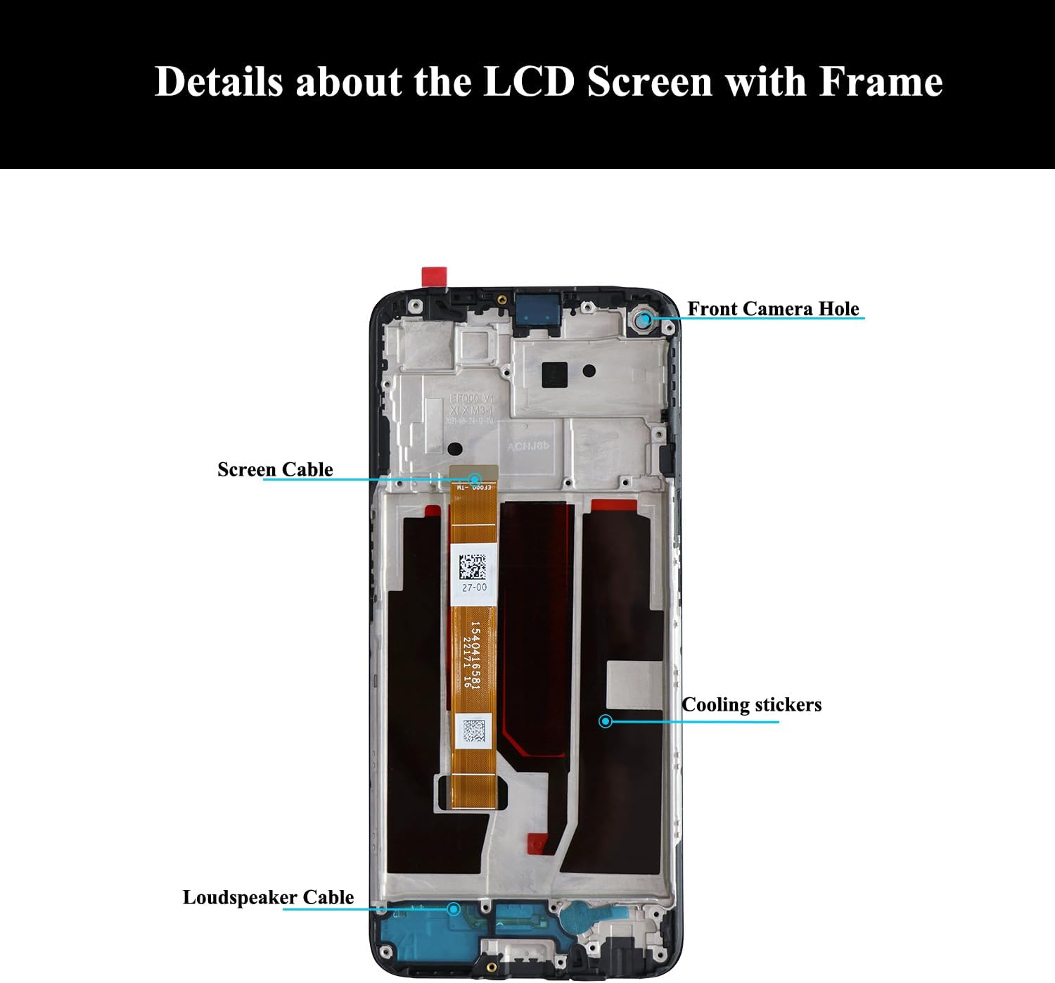 Nord N200 5G LCD Screen Replacement Kit with Frame Compatible for OnePlus Nord N200 5G DE2117 DE2118 with User Manual and Repair Tools