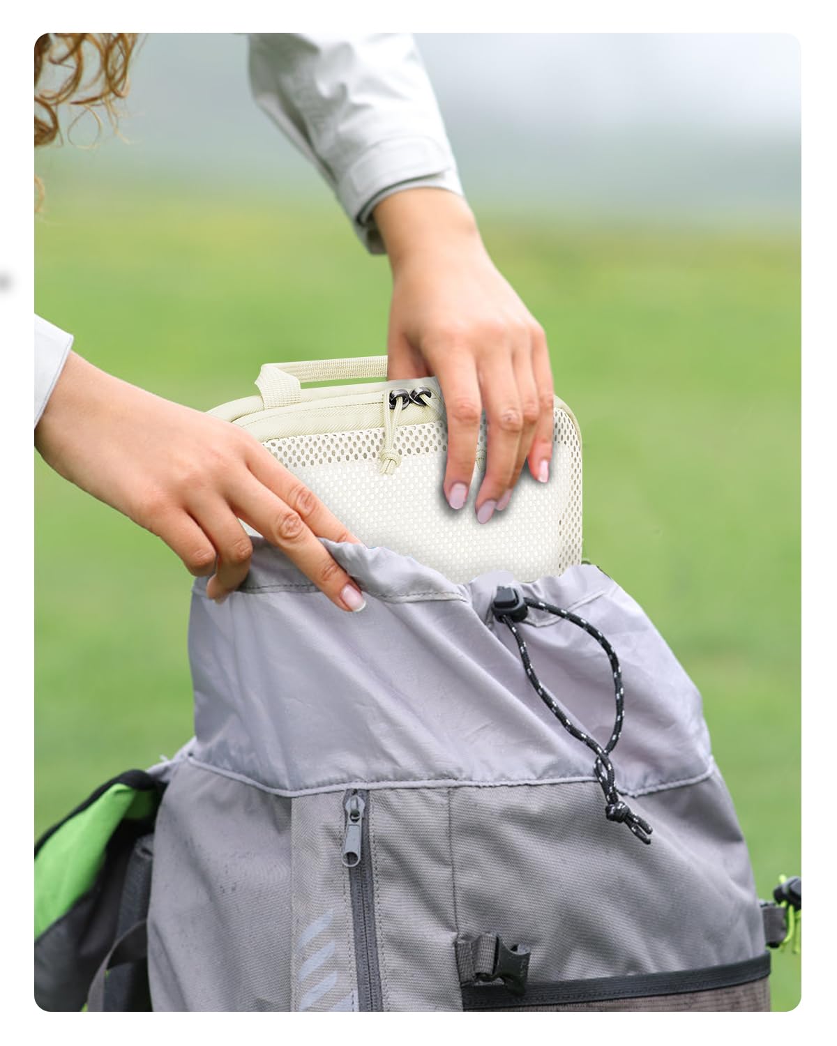 ECOHUB Organisateurs Valises 4 Pièces, Sac de Compression pour Voyage, Rangement Valise Organisateur Aéré à Mailles, Packing Cubes SBS Fermeture éclair Avec Cartes Manuscrites Affichage Transparent