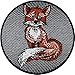 FUCHS Applikation Aufnäher Wetterfester Aufkleber Gesticktes Bügelbild Aufbügler Naturfreunde Fox Patch Umweltschutz Klimaschutz Naturfreunde Jeans Flicken zum annähen/aufbügeln | 80x80mm