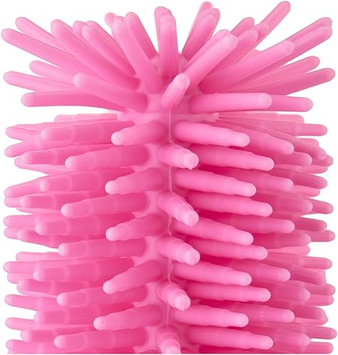 Miniatura 10 de Baby Bottle Brush Bib co. Limpiador de cepillo de botella ajustable, ajusta más de 10 niveles diferentes, cabezal de cepillo extraíble (rosa), con