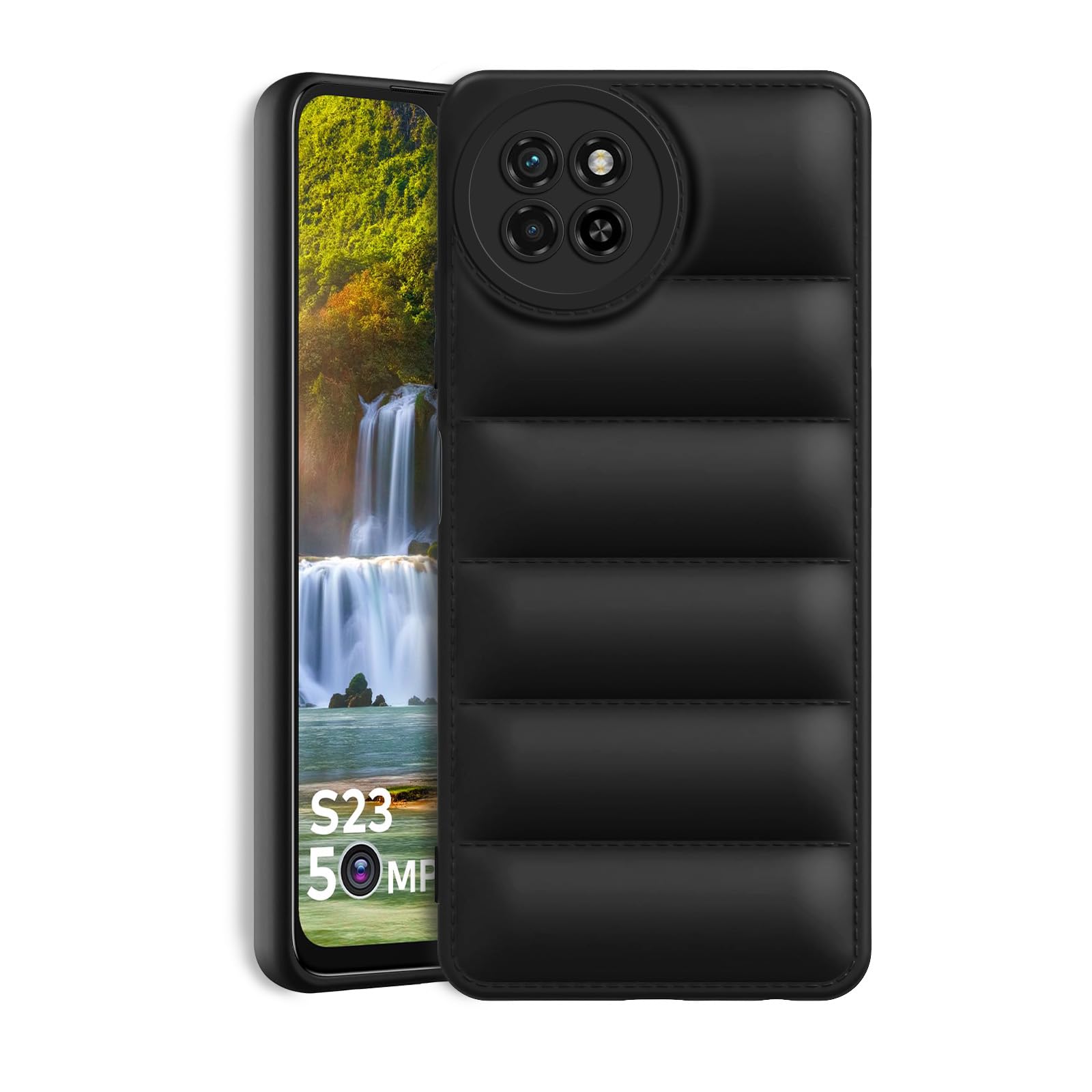 Plus Puffer Case Camera Protection Soft Back Cover for Itel S23 - Black (B0CTFNDHG4) Amazon Price History, Amazon Price Tracker