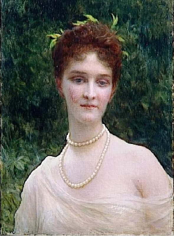 Peinture Murale Portrait d'Agnès De Pourtalès Toile d'Artiste Premium Finition Mat 60x90