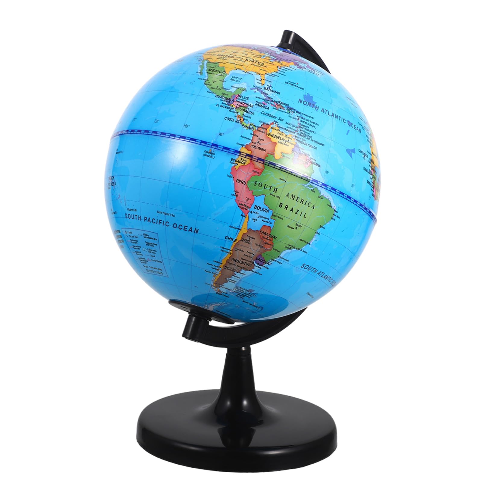 Operitacx Mappamondo Educativo Plastico Interattivo con Mappa Geografica per Ragazzo Ragazza e Adulti, Design Durevole per Casa e Scrivania