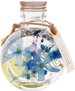 花 まりか ハーバリウム ブルースター ハーバリウム Sサイズ 結婚祝い ギフト 誕生日 プレゼント（コロン型）
